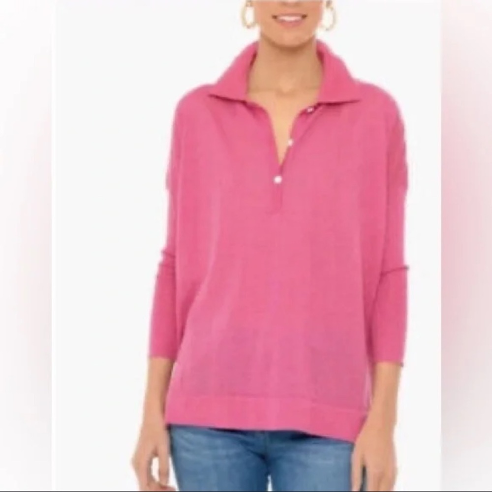 Tuckernuck Pink Polo-Sleeve Pullover